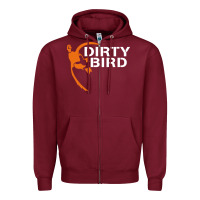 Burgundy dirty bird Zipper Hoodie - artisFamous