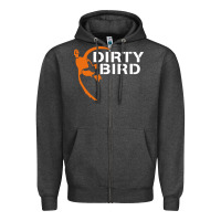 Charcoal Heather dirty bird Zipper Hoodie - artisFamous