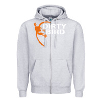 Heather Grey dirty bird Zipper Hoodie - artisFamous