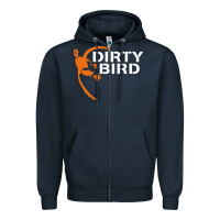 Navy dirty bird Zipper Hoodie - artisFamous