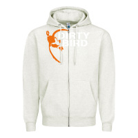 Oatmeal Heather dirty bird Zipper Hoodie - artisFamous