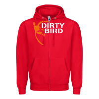 Red dirty bird Zipper Hoodie - artisFamous