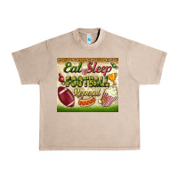 French Oak eat sleep football repeat tumbler Urban Heavy Tee - BundleAndBundleShop