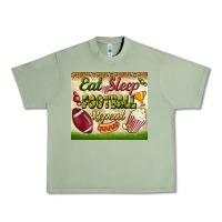 Oil Green eat sleep football repeat tumbler Urban Heavy Tee - BundleAndBundleShop