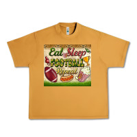 Peanut Butter eat sleep football repeat tumbler Urban Heavy Tee - BundleAndBundleShop