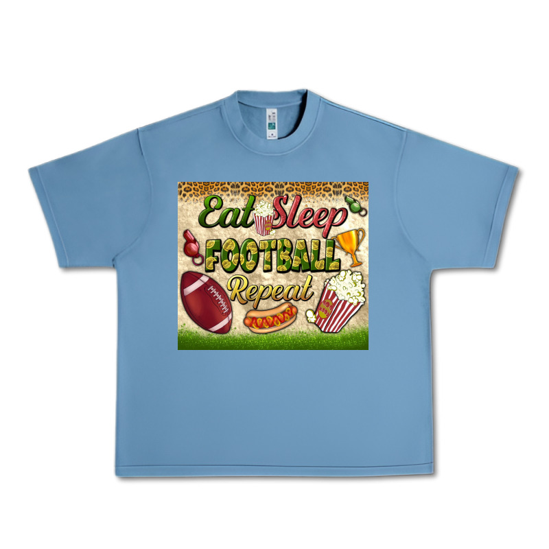 Eat Sleep Football Repeat Tumbler Urban Heavy Tee by BundleAndBundleShop | Teevron