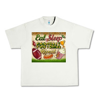 Pistachio eat sleep football repeat tumbler Urban Heavy Tee - BundleAndBundleShop