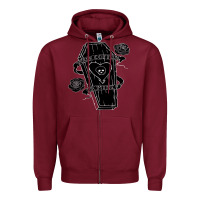 Burgundy alkaline trio Zipper Hoodie - artisFamous