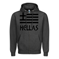 Charcoal Heather greece hellas Zipper Hoodie - artisFamous