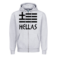 Heather Grey greece hellas Zipper Hoodie - artisFamous