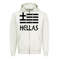 Oatmeal Heather greece hellas Zipper Hoodie - artisFamous