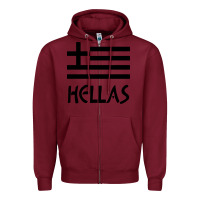 Burgundy greece hellas Zipper Hoodie - artisFamous