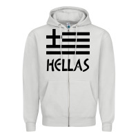 Dove Grey greece hellas Zipper Hoodie - artisFamous
