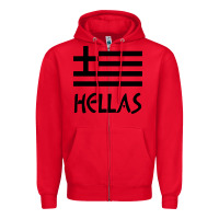 Red greece hellas Zipper Hoodie - artisFamous