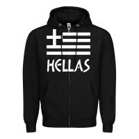 Black greece hellas Zipper Hoodie - artisFamous