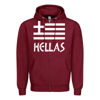 Burgundy greece hellas Zipper Hoodie - artisFamous