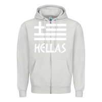 Dove Grey greece hellas Zipper Hoodie - artisFamous