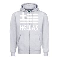 Heather Grey greece hellas Zipper Hoodie - artisFamous