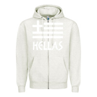 Oatmeal Heather greece hellas Zipper Hoodie - artisFamous