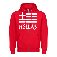 Red greece hellas Zipper Hoodie - artisFamous