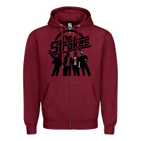 Burgundy Black Man Zipper Hoodie - artisFamous