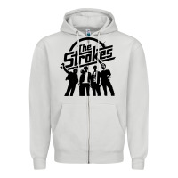 Dove Grey Black Man Zipper Hoodie - artisFamous