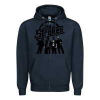 Navy Black Man Zipper Hoodie - artisFamous
