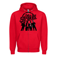 Red Black Man Zipper Hoodie - artisFamous