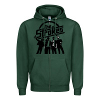 Sports Green Black Man Zipper Hoodie - artisFamous