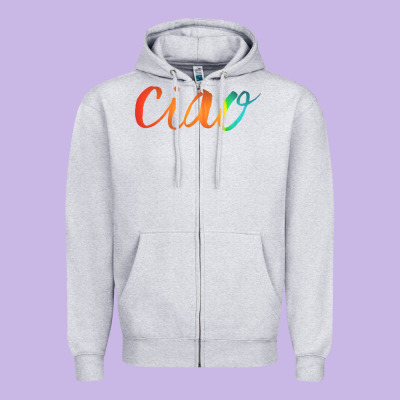 Ciao Italian Saying Zipper Hoodie Designed By Artisfamous