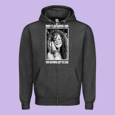 Vintage Janis Arts Joplin Zipper Hoodie Designed By Artisfamous