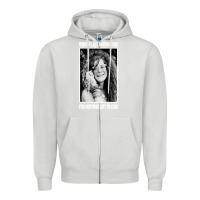 Dove Grey vintage janis arts joplin Zipper Hoodie - artisFamous