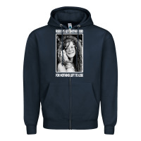 Navy vintage janis arts joplin Zipper Hoodie - artisFamous
