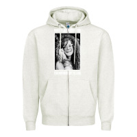 Oatmeal Heather vintage janis arts joplin Zipper Hoodie - artisFamous