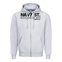 Heather Grey navy street kingdom mma mixed martial arts Zipper Hoodie - artisFamous