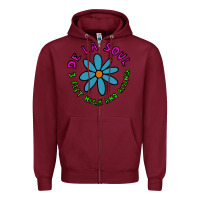 Burgundy de la soul Zipper Hoodie - artisFamous