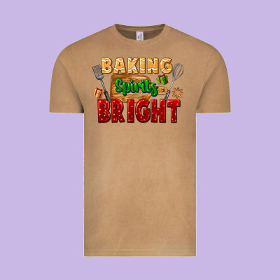 Baking Spirits Bright Vintage Tee Designed By Fadigitalartstudio