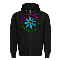 Black de la soul Zipper Hoodie - artisFamous