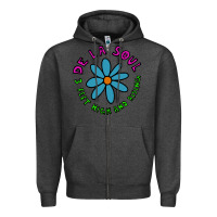 Charcoal Heather de la soul Zipper Hoodie - artisFamous