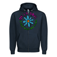 Navy de la soul Zipper Hoodie - artisFamous