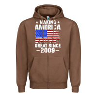 Chestnut vintage making america great since 2009 Zipper Hoodie - artisFamous