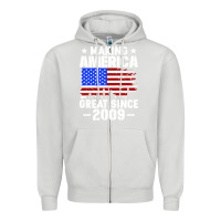 Dove Grey vintage making america great since 2009 Zipper Hoodie - artisFamous