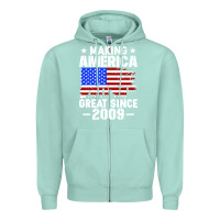 Seafoam vintage making america great since 2009 Zipper Hoodie - artisFamous
