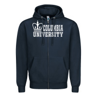 Navy columbia university Zipper Hoodie - artisFamous