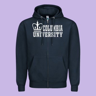 Columbia University Zipper Hoodie Designed By Artisfamous