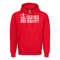 Red columbia university Zipper Hoodie - artisFamous