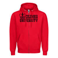 Red columbia university Zipper Hoodie - artisFamous