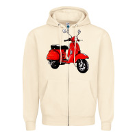 Sandshell classic italian vespa scooter Zipper Hoodie - artisFamous