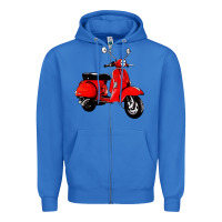 True Royal classic italian vespa scooter Zipper Hoodie - artisFamous