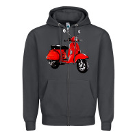 Smoke classic italian vespa scooter Zipper Hoodie - artisFamous
